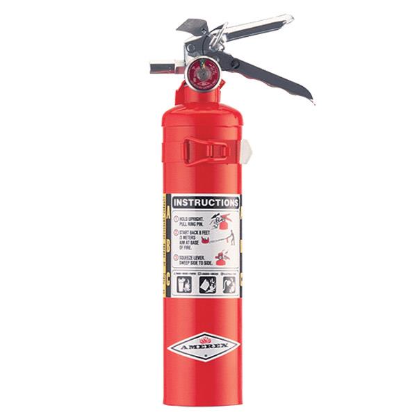 Amerex 2.5 lb ABC Fire Extinguisher with Aluminum Valve and Vehicle Bracket