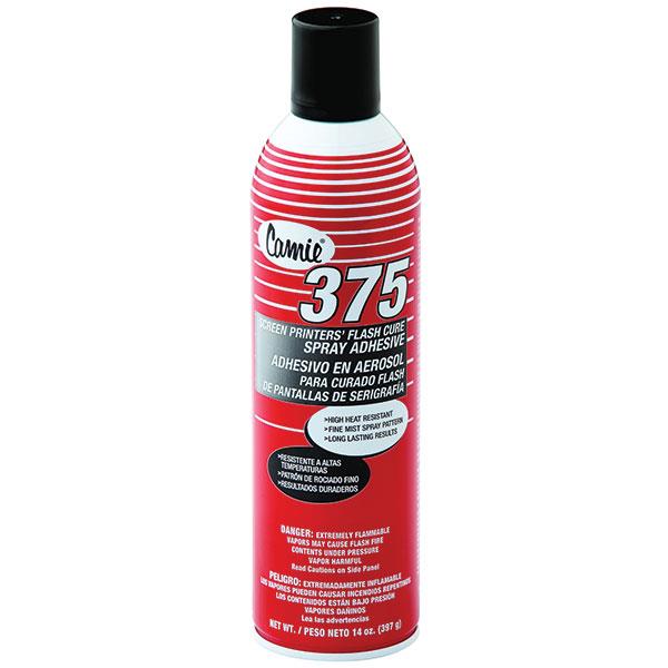 Camie 375 Screen Printers' Flash Cure Spray Adhesive, 14 oz Aerosol, 12/Case