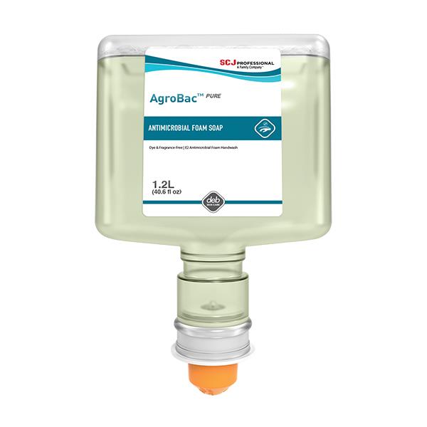 SC Johnson Professional AgroBac PURE FOAM Soap, TouchFREE, 1.2 L Refill, 3/Case