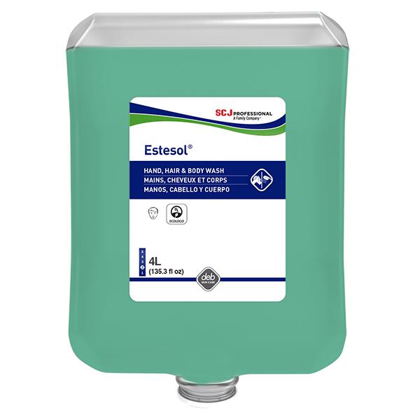 SC Johnson Professional Estesol Hand, Hair and Body Cleaner, 4 L Refill, 4/Case