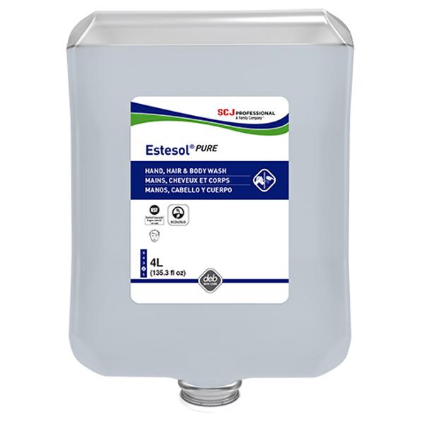 SC Johnson Professional Estesol PURE Hand, Hair and Body Cleaner, 4 L Refill, 4/Case