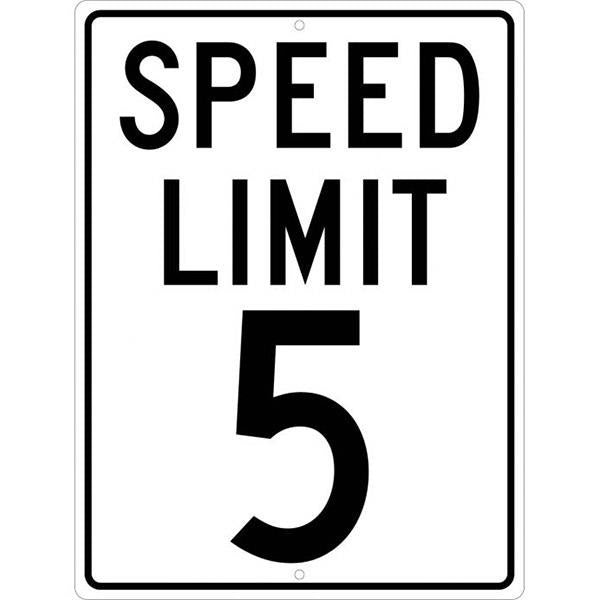 Accuform NMC Speed Limit '5' Sign