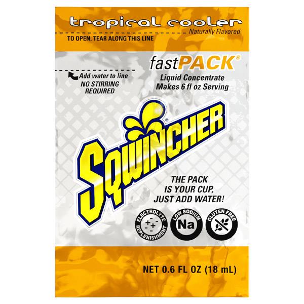 Sqwincher FastPack Single Serve, 0.6 oz Packs, 6 oz Yield