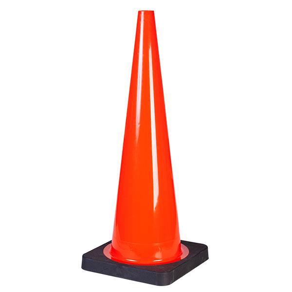 TruForce Traffic Cones with Rubberized Black Base