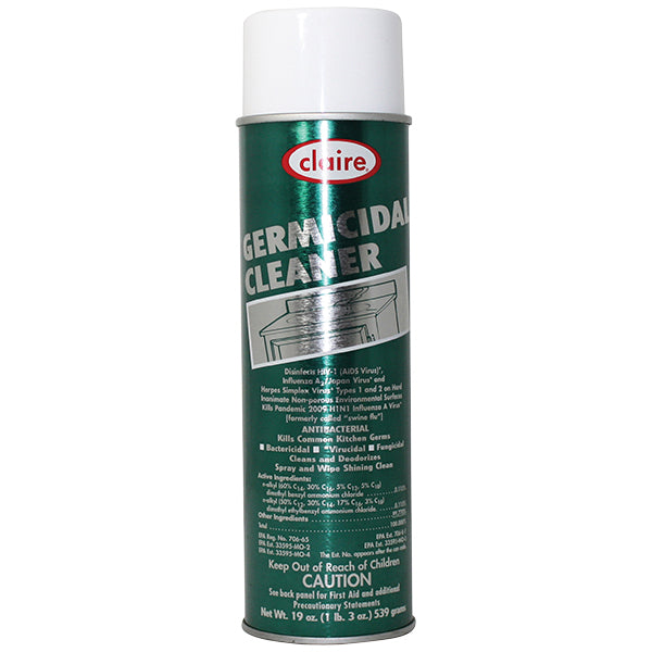 Claire® Germicidal Cleaner, 19 oz Aerosol, Non-Scented, 12/Case