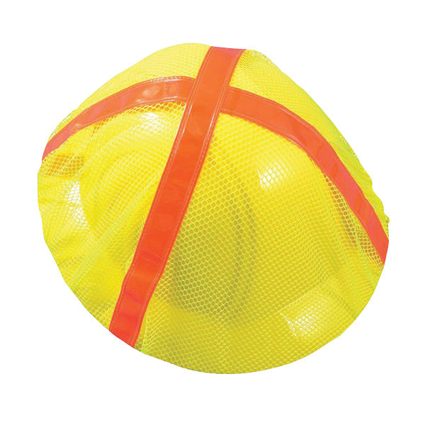 OccuNomix Hi-Vis Full-Brim Hard Hat Covers, Yellow, 1/Each