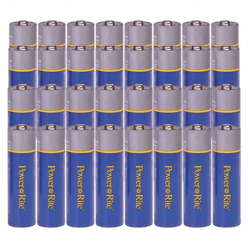 Power Rite® AA Alkaline Batteries, 32/Pkg