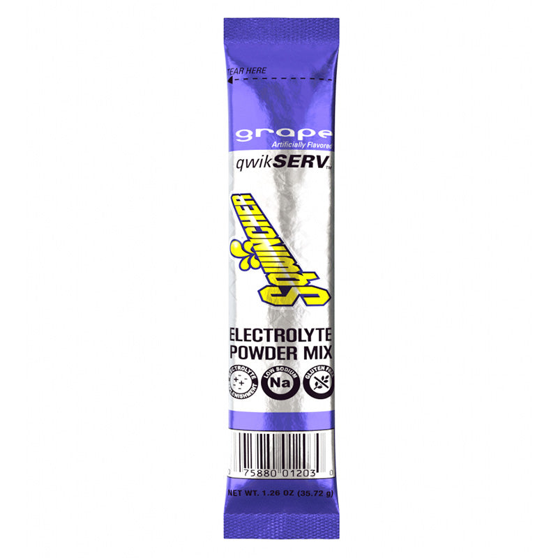 Sqwincher QwikServ Electrolyte Drink Mix Sticks, Grape Flavor, 100/Case