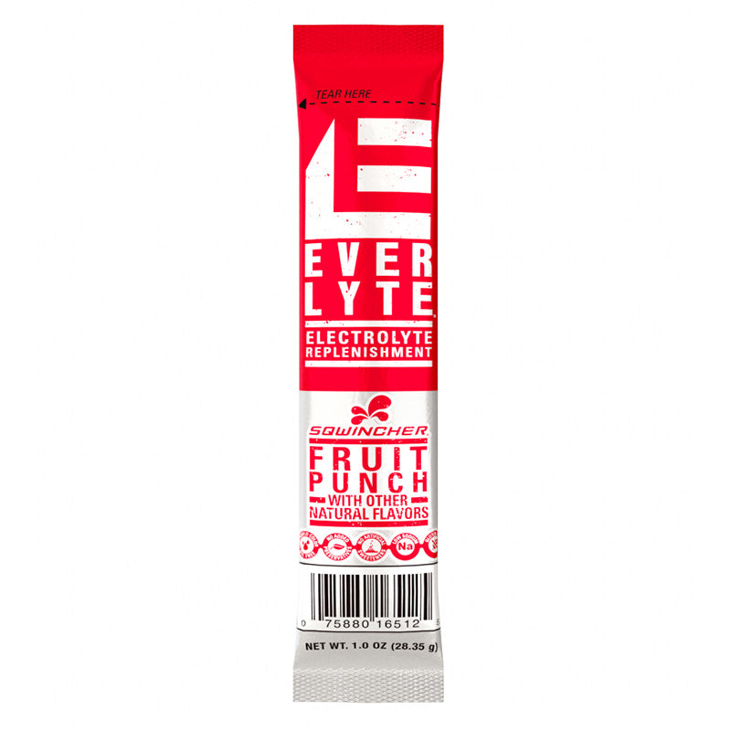 Sqwincher EverLyte Electrolyte Drink Mix Sticks, Fruit Punch Flavor, 20 oz Yield, 1 oz Packet, 100/Case