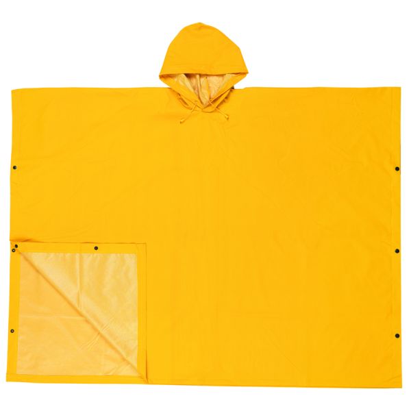 MCR Safety® Schooner II Poncho, 0.35 mm PVC/Polyester, Yellow, 1/Each MCR Safety® Schooner II Poncho, 0.35 mm PVC/Polyester, Yellow, 1/Each