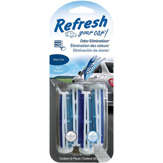 Energizer Refresh Your Car Vent Sticks, New Car/Cool Breeze, 4/Pkg