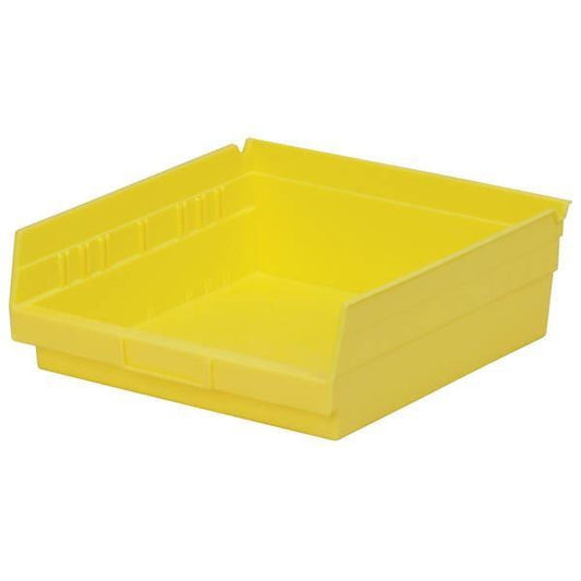 Akro-Mils Shelf Bin, 11 5/8"L x 4"H x 11 1/8"W, Yellow