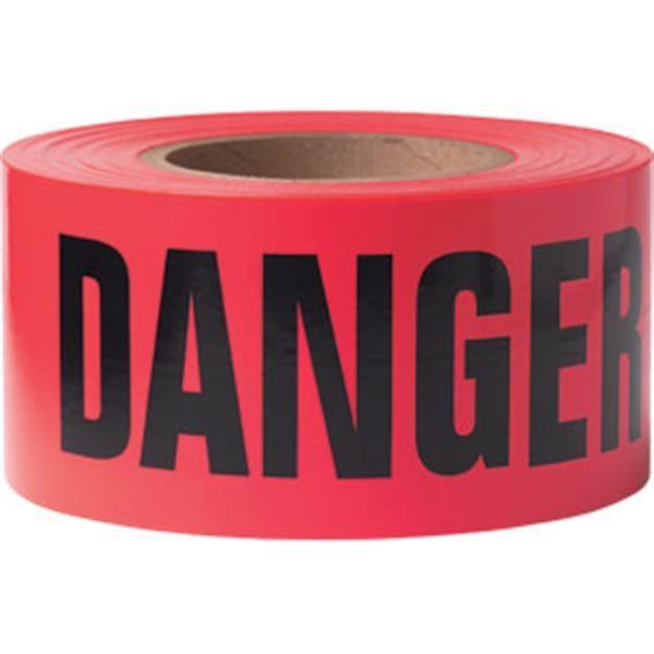 Presco Barricade Tape, 3 mil, "Caution", Yellow, 8/Case