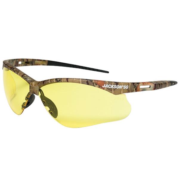 SureWerx Jackson SG Safety Glasses, Camo Frame with Smoke Anti-Fog Lens