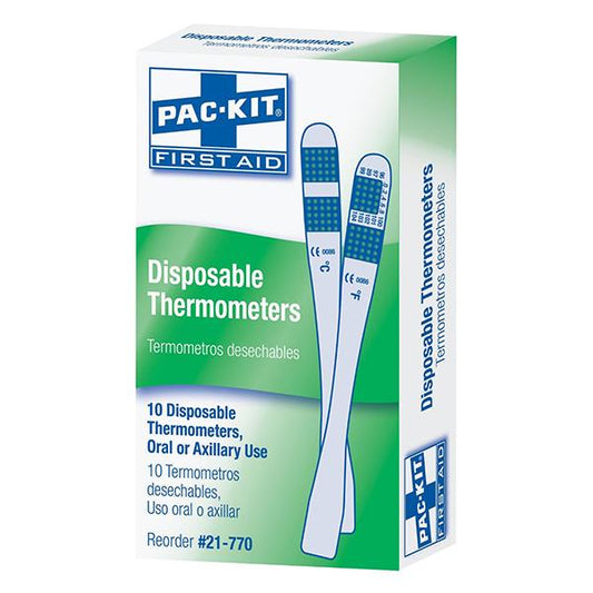 Disposable Thermometers, 10/Pkg