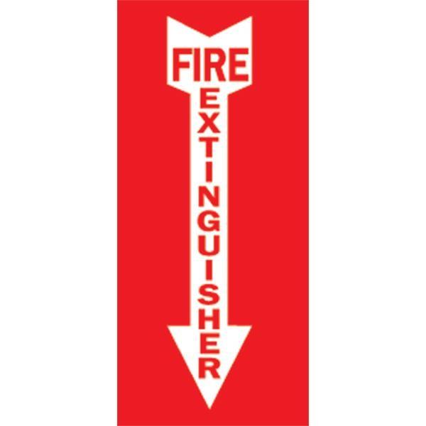 Brady "Fire Extinguisher" with Arrow Vinyl Sign