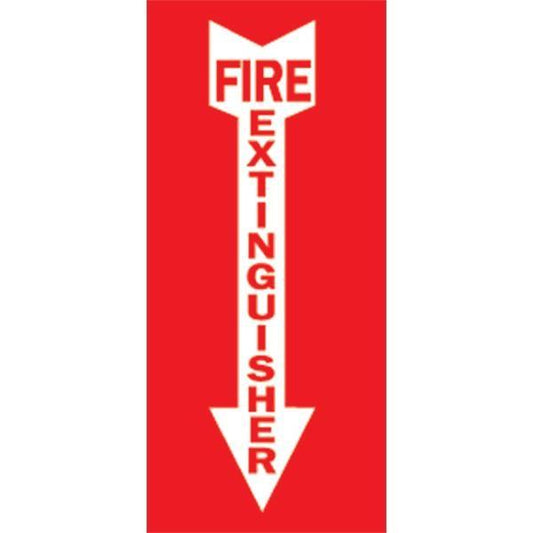 Brady "Fire Extinguisher" with Arrow Vinyl Sign