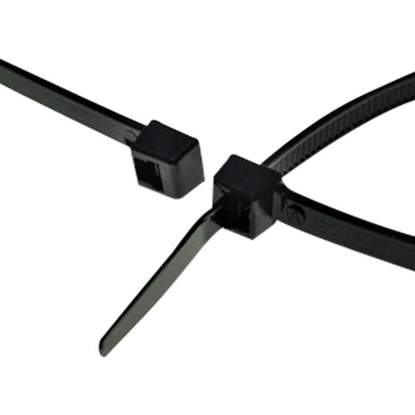 ACT Miniture Cable Ties, Heat Stabilized, 6", 18 lb, UV Black, 1000/Pkg (AL-06-18-30-M)