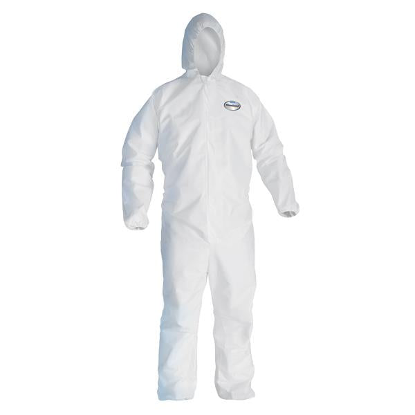 KleenGuard A20 Breathable Particle Protection Coveralls with Hood and Elastic Back, Wrists and Ankles