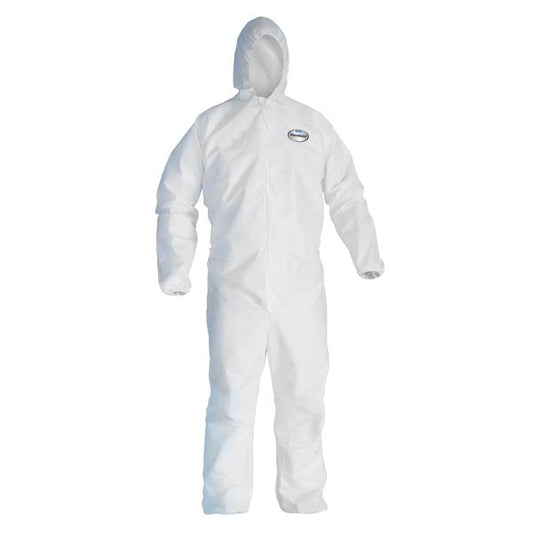 KleenGuard A20 Breathable Particle Protection Coveralls with Hood and Elastic Back, Wrists and Ankles