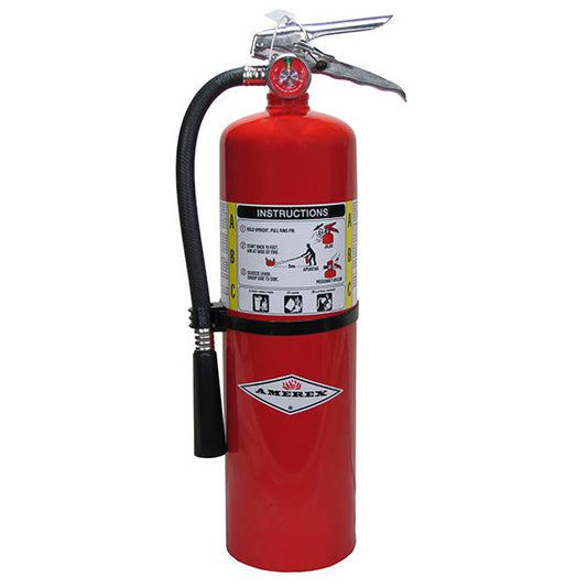 Amerex 10 lb ABC Fire Extinguisher with Brass Valve and Wall Hook