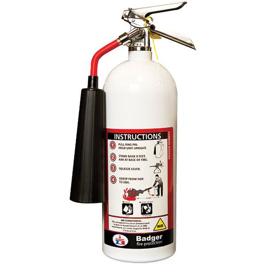 Badger 5 lb CO2 Fire Extinguisher with Non-Magnetic Bracket