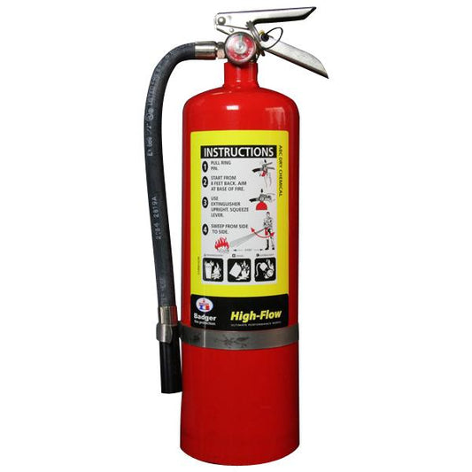 Badger Extra High-Flow 10 lb ABC Fire Extinguisher with Wall Hook