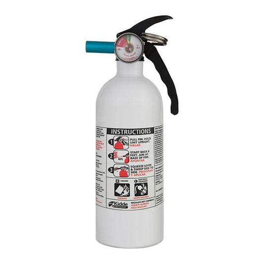 Kidde 2 lb BC Automotive FX5 II Extinguisher with Metal Valve & Plastic Strap Bracket (Disposable)