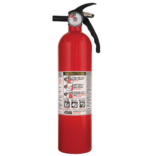 Kidde FA110G 2.5 lb ABC with Metal Valve and Plastic Strap Bracket (Disposable)
