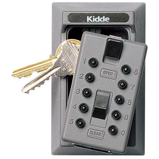Kidde KeySafe Original Push-Button Lid Key Boxes (Permanent), Titanium (Reshipper)