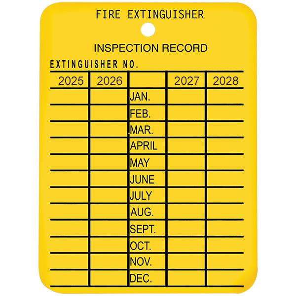 Plastic 4-Year Inspection Tag