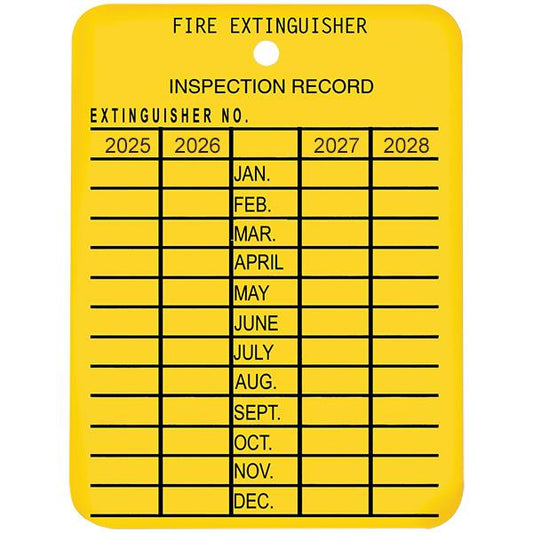 Plastic 4-Year Inspection Tag