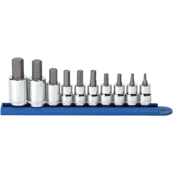 GearWrench 10-Piece Hex Bit Socket Sets, 3/8" & 1/2" Drives