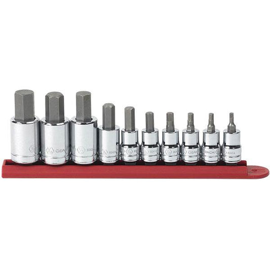 GearWrench 10-Piece Hex Bit Socket Sets, 3/8" & 1/2" Drives