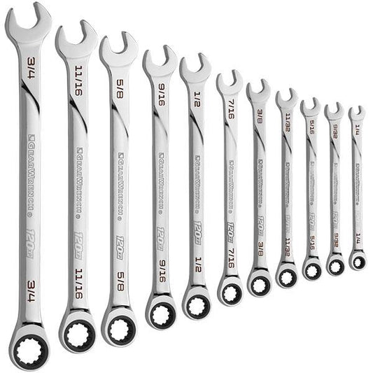 GearWrench 11-Piece, 120XP Universal Spline XL Ratcheting Combination Wrench Set, SAE