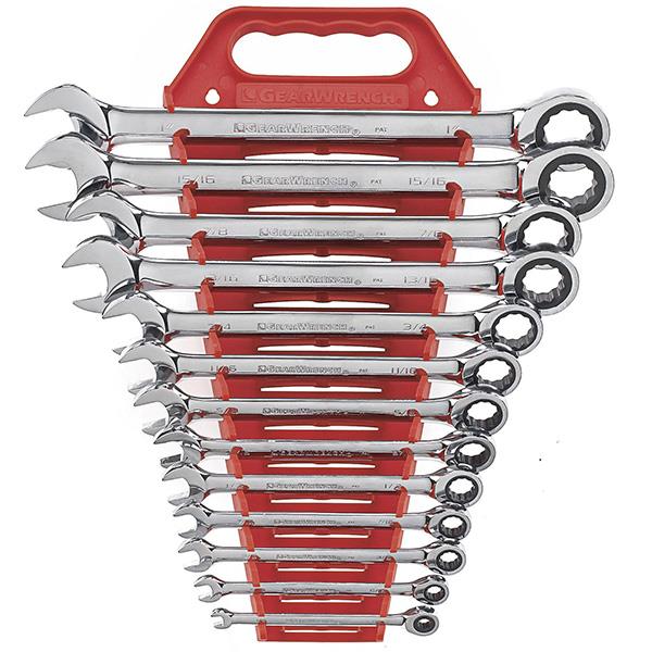 GearWrench 13-Piece 72-Tooth 12-Point Ratcheting Combination SAE Wrench Set