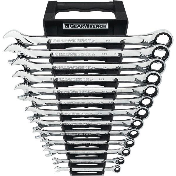 GearWrench 13-Piece, 12-Point XL Ratcheting Combination Wrench Set, SAE