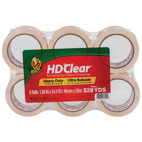Duck Brand HD Clear High-Performance Packaging Tape