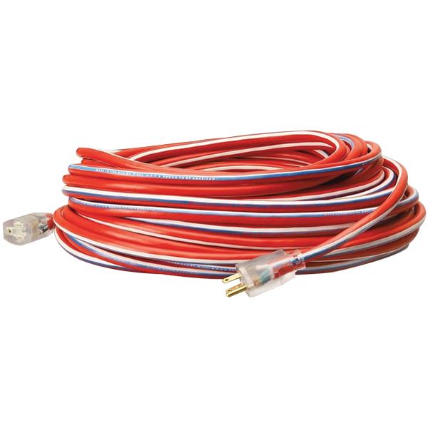 USA Stripes Outdoor Extension Cords with Lighted Ends