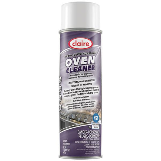 Claire  Heavy Duty Foaming Oven Cleaner, 20 oz Aerosol, 12/Case