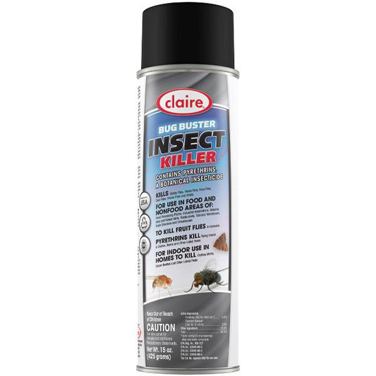 Claire Bug Buster Insect Killer, 15 oz Aerosol, 12/Case