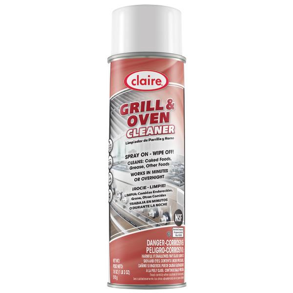 Claire Gel Grill and Oven Cleaner, 18 oz Aerosol, 12/Case