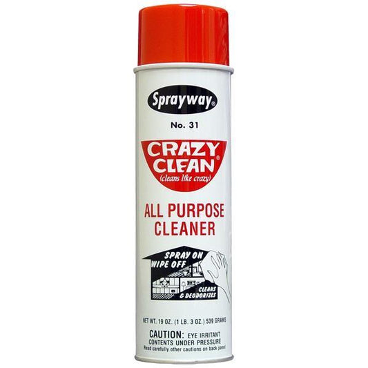 Sprayway Crazy Clean All Purpose Cleaner, 19 oz Aerosol, 12/Case