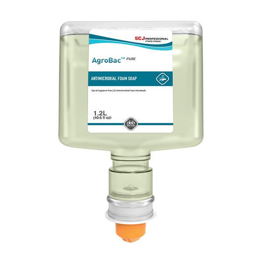 SC Johnson Professional AgroBac PURE FOAM Soap, TouchFREE, 1.2 L Refill, 3/Case