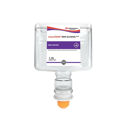 SC Johnson Professional® InstantFOAM™ Non-Alcohol PURE Hand Sanitizer (For TouchFree Dispensers), 1.2 L Refill, 3/Case