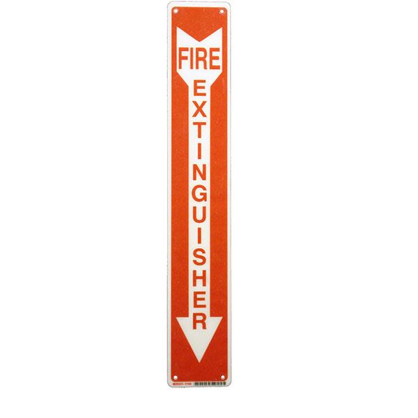 Brady "Fire Extinguisher" w/ Arrow Fiberglass Sign