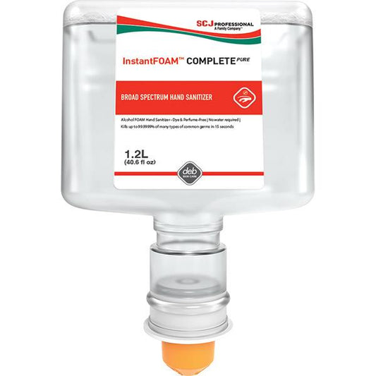 SC Johnson Professional InstantFOAM Complete PURE Hand Sanitizer, TouchFree, 1 L, 3/Case