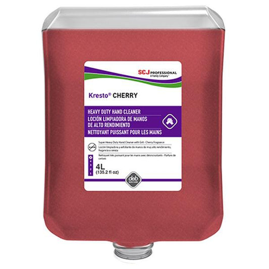 SC Johnson Professional Kresto Cherry Super Heavy-Duty Hand Cleaner, 4 L Refill, 4/Case
