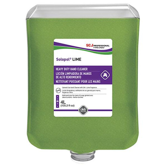 SC Johnson Professional Solopol Lime Medium/Heavy Duty Hand Wash, 4 L Refill, 4/Case
