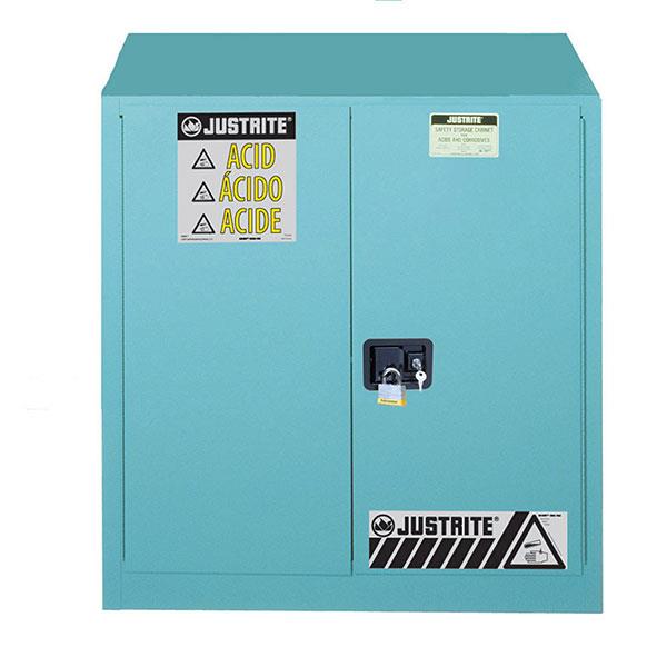 Justrite Sure-Grip EX Safety Cabinet w/ Manual Doors, 30 gal (Corrosives)